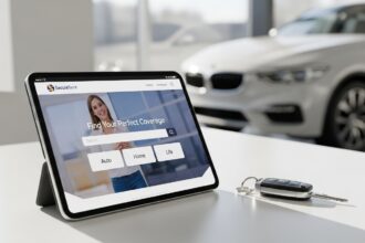 rechercher un contrat d'assurance auto sur une tablette
