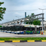 bus roulant à l'électrique