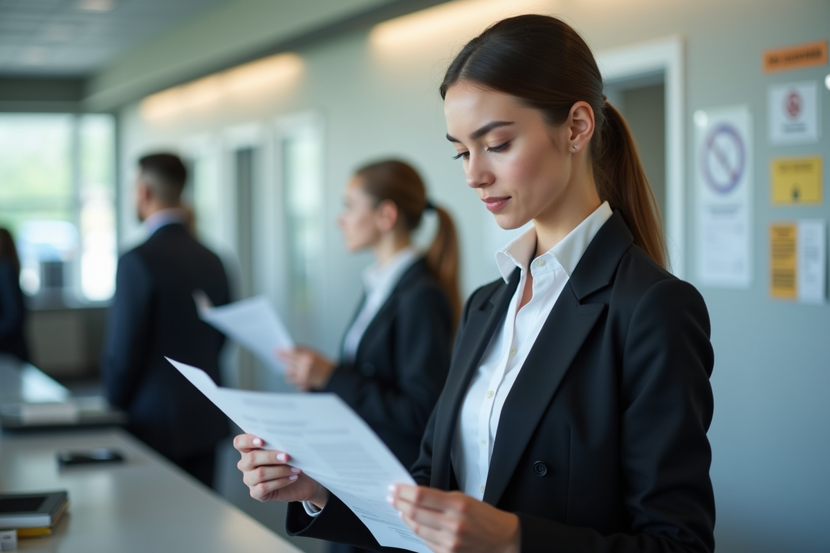Jeune femme en tenue d