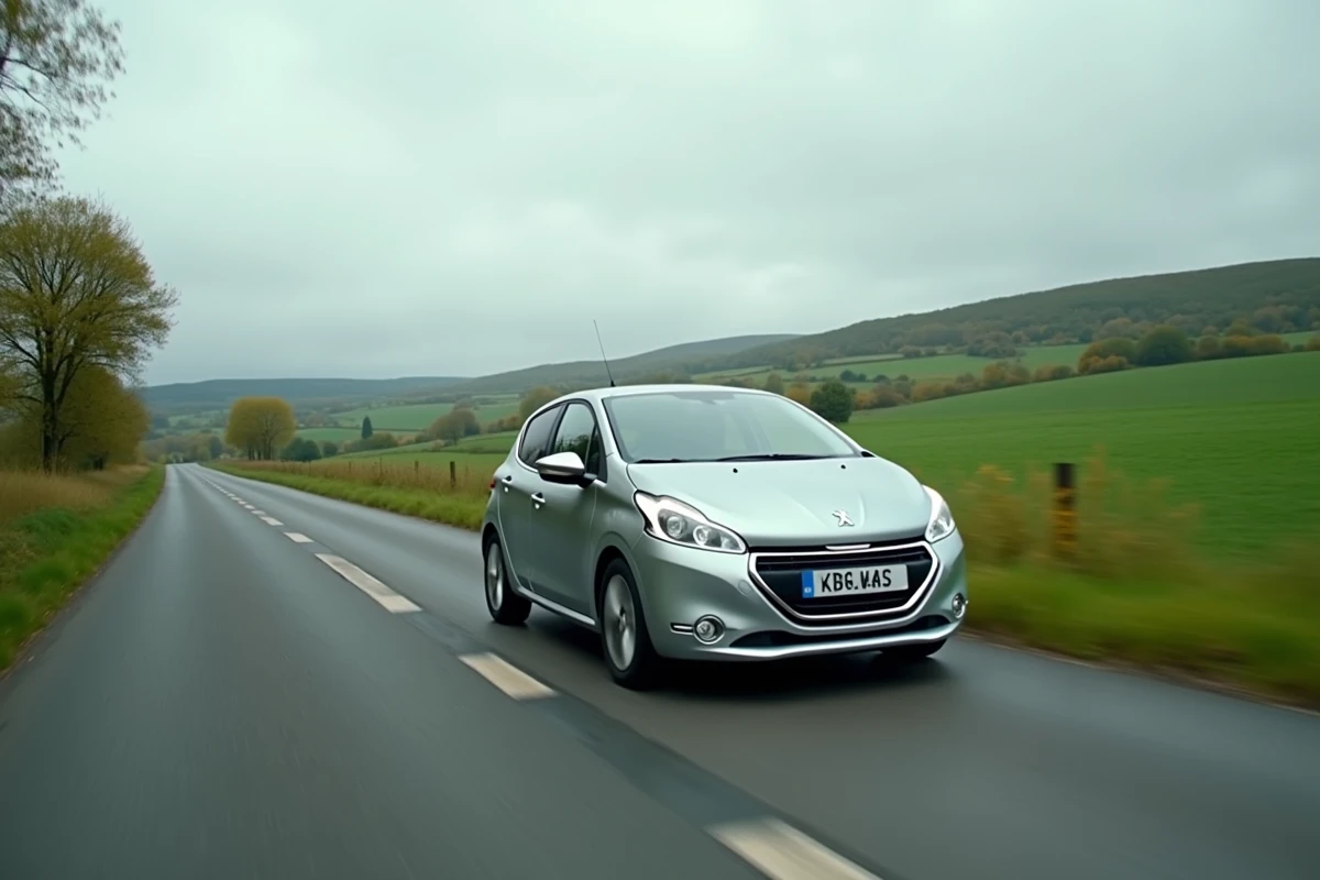 Peugeot 208 1.2 PureTech en conduite sur route nationale pour évaluer la consommation réelle